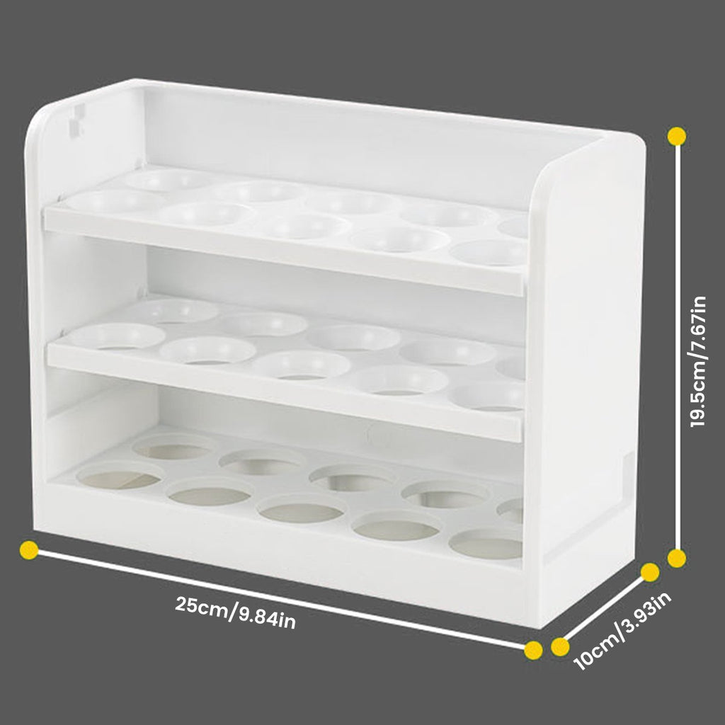 3-Layer Egg Storage Box (White)