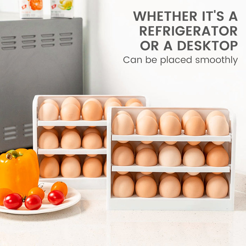3-Layer Egg Storage Box (White)